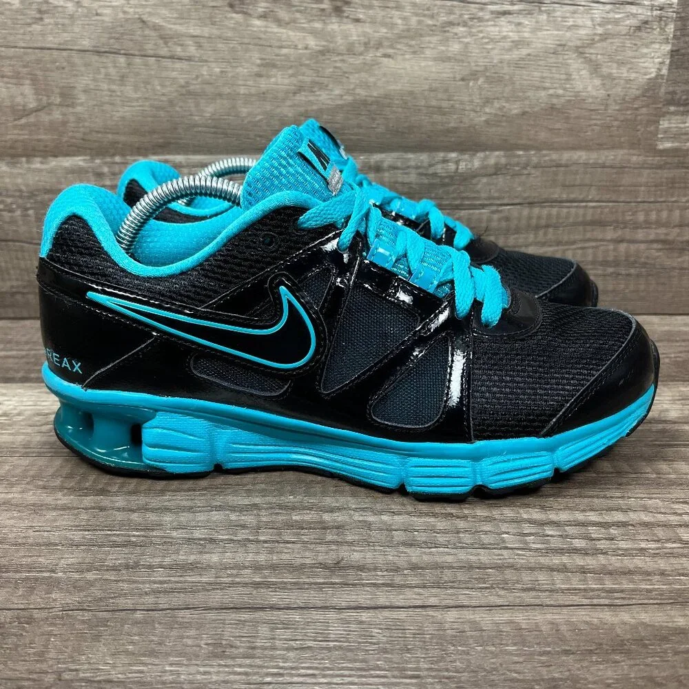 Nike Reax Rocket 2 Black Blue Womens US Size 7.5 EU 38.5 454175-004 Running Shoe